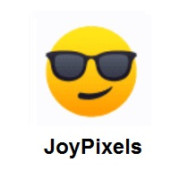 Cool Face: Smiling Face with Sunglasses on JoyPixels