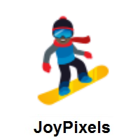 Snowboarder: Dark Skin Tone on JoyPixels