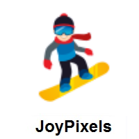 Snowboarder: Light Skin Tone on JoyPixels