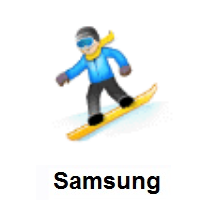 Snowboarder: Light Skin Tone on Samsung