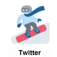 Snowboarder: Light Skin Tone on Twitter Twemoji