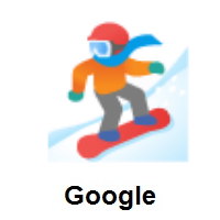 Snowboarder: Medium-Dark Skin Tone on Google Android