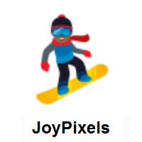 Snowboarder: Medium-Dark Skin Tone on JoyPixels