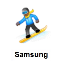 Snowboarder: Medium-Dark Skin Tone on Samsung