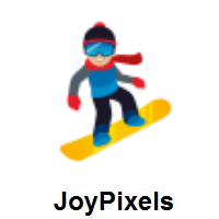 Snowboarder: Medium-Light Skin Tone on JoyPixels
