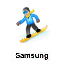 Snowboarder: Medium-Light Skin Tone on Samsung
