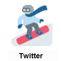 Snowboarder: Medium-Light Skin Tone on Twitter Twemoji