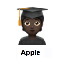 Student: Dark Skin Tone on Apple iOS