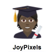 Student: Dark Skin Tone on JoyPixels