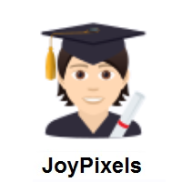 Student: Light Skin Tone on JoyPixels