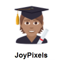 Student: Medium Skin Tone on JoyPixels