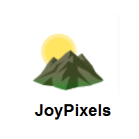 Sunrise over Mountains on JoyPixels
