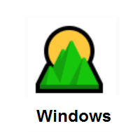 Sunrise over Mountains on Microsoft Windows