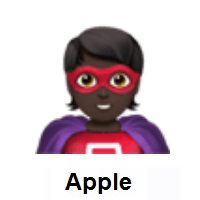 Superhero: Dark Skin Tone on Apple iOS