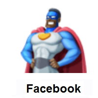 Superhero: Dark Skin Tone on Facebook