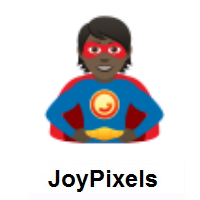 Superhero: Dark Skin Tone on JoyPixels