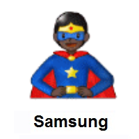 Superhero: Dark Skin Tone on Samsung