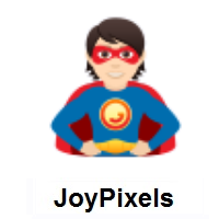 Superhero: Light Skin Tone on JoyPixels