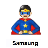 Superhero: Light Skin Tone on Samsung