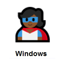 Superhero: Medium-Dark Skin Tone on Microsoft Windows