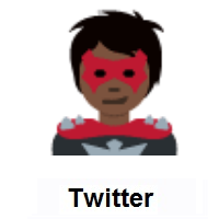 Supervillain: Dark Skin Tone on Twitter Twemoji