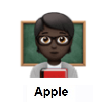 Teacher: Dark Skin Tone on Apple iOS