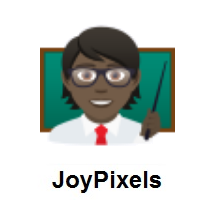 Teacher: Dark Skin Tone on JoyPixels
