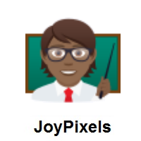Teacher: Medium-Dark Skin Tone on JoyPixels