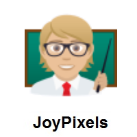 Teacher: Medium-Light Skin Tone on JoyPixels