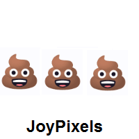 Three Times Pile of Poo on JoyPixels