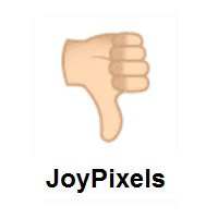 Thumbs Down: Light Skin Tone on JoyPixels