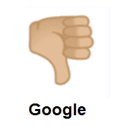 Thumbs Down: Medium-Light Skin Tone on Google Android
