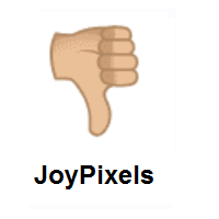 Thumbs Down: Medium-Light Skin Tone on JoyPixels