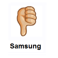 Thumbs Down: Medium-Light Skin Tone on Samsung