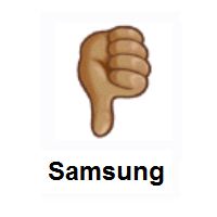 Thumbs Down: Medium Skin Tone on Samsung