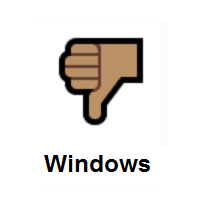 Thumbs Down: Medium Skin Tone on Microsoft Windows