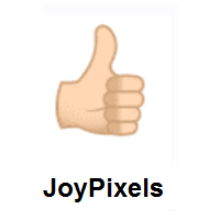 Thumbs Up: Light Skin Tone on JoyPixels