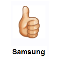 Thumbs Up: Light Skin Tone on Samsung