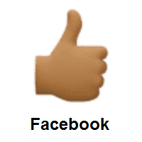 Thumbs Up: Medium-Dark Skin Tone on Facebook
