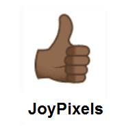 Thumbs Up: Medium-Dark Skin Tone on JoyPixels