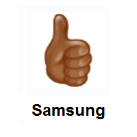 Thumbs Up: Medium-Dark Skin Tone on Samsung