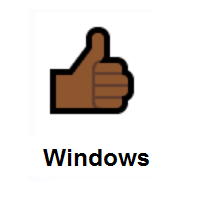 Thumbs Up: Medium-Dark Skin Tone on Microsoft Windows