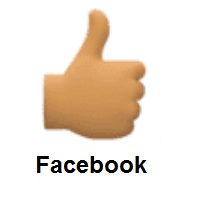 Thumbs Up: Medium Skin Tone on Facebook