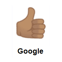 Thumbs Up: Medium Skin Tone on Google Android