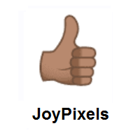 Thumbs Up: Medium Skin Tone on JoyPixels