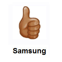 Thumbs Up: Medium Skin Tone on Samsung