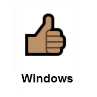 Thumbs Up: Medium Skin Tone on Microsoft Windows