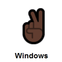 Victory Hand: Dark Skin Tone on Microsoft Windows