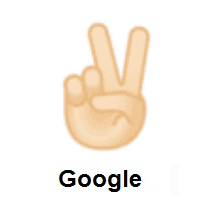 Victory Hand: Light Skin Tone on Google Android