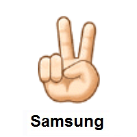 Victory Hand: Light Skin Tone on Samsung